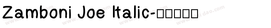 Zamboni Joe Italic字体转换